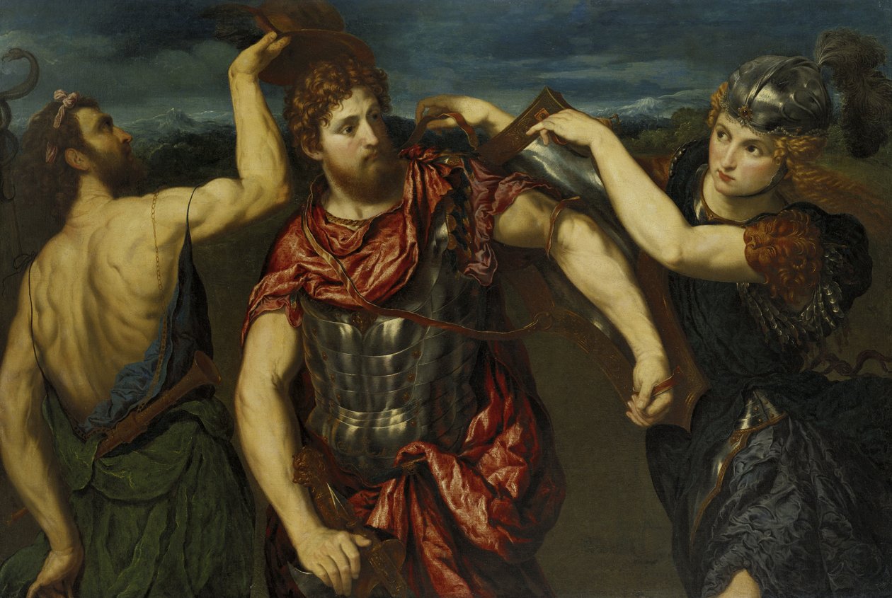 Perseus bevæpnet av Mercury og Minerva av Paris Bordone