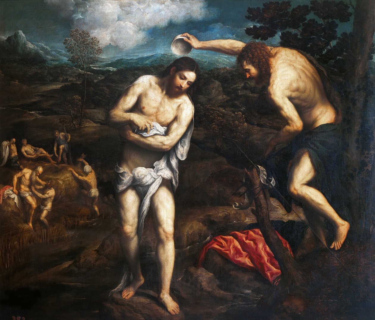 Kristi dåp, 1548-1551. av Paris Bordone