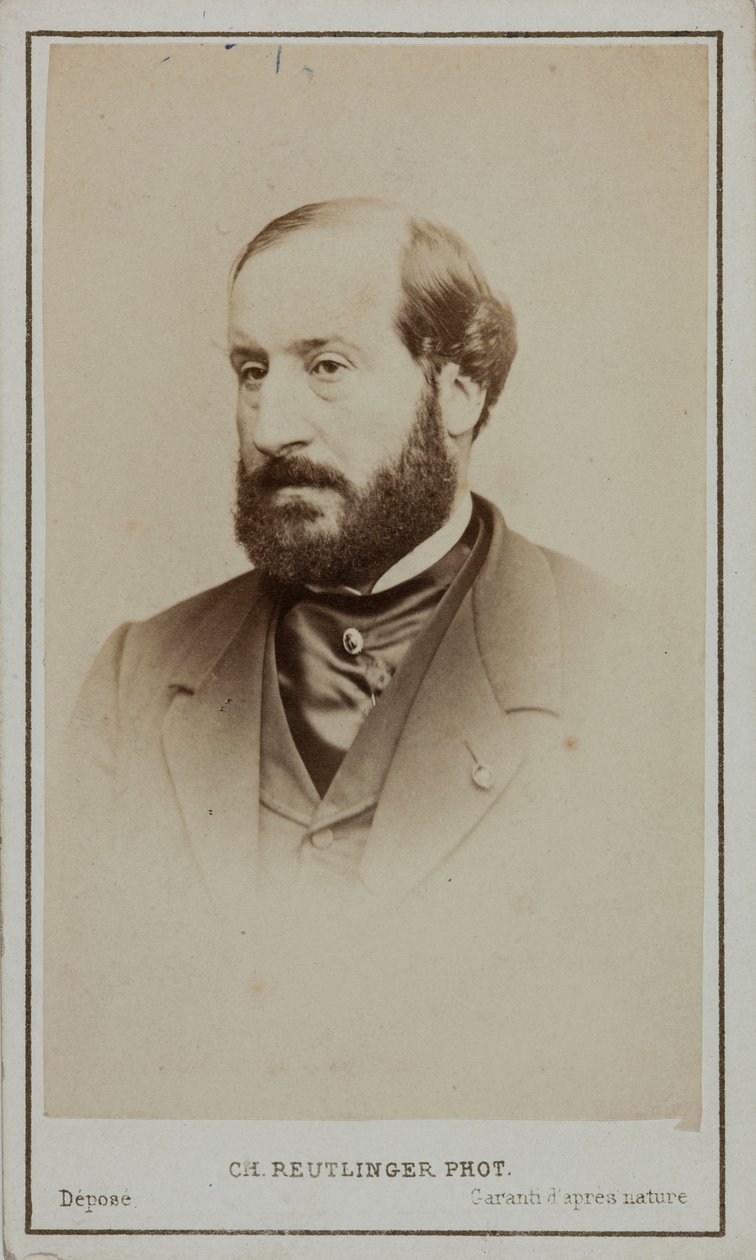 Portrett av Emile Augier 1820-1889. av Paris . Photo studio Reutlinger