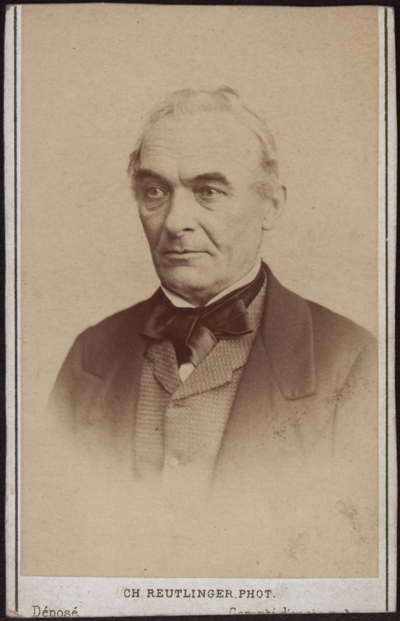 Portrett av forfatteren Prosper Mérimée 1803-1870. av Paris . Photo studio Reutlinger
