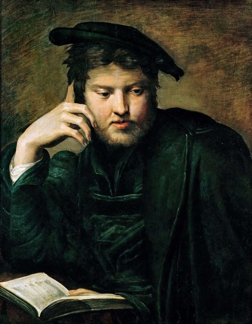 Mann med en bok av Parmigianino