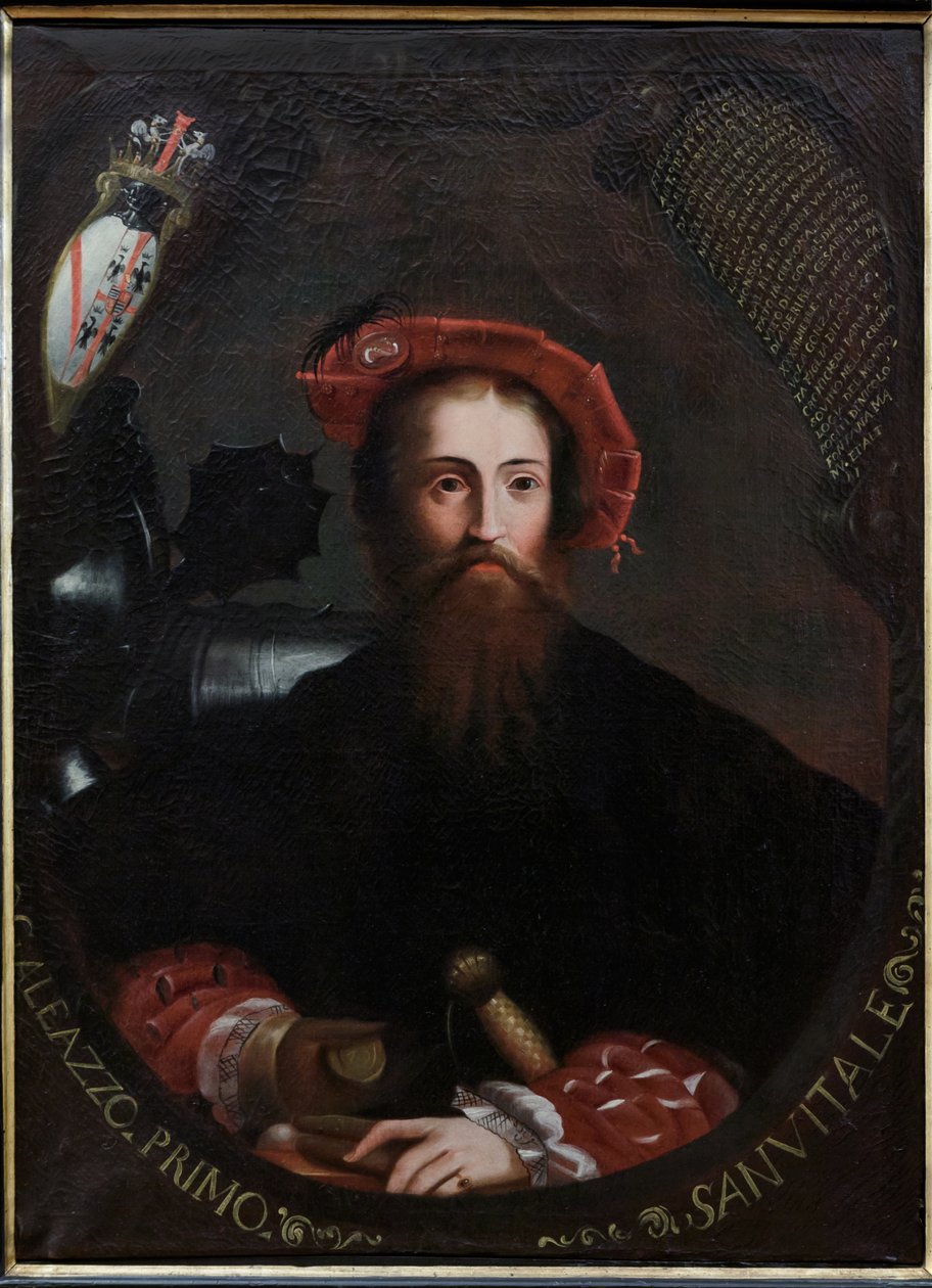 Fontanellato, Rocca Sanvitale: "Portrett av Barbara Sanseverino Sanvitale", kopi av Parmigianino 