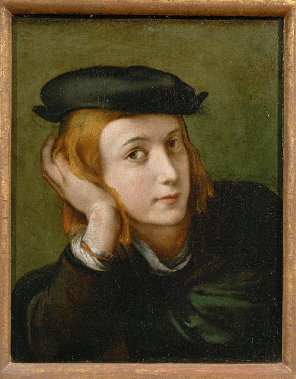 Portrett av en ung mann … av Parmigianino (1503-40)