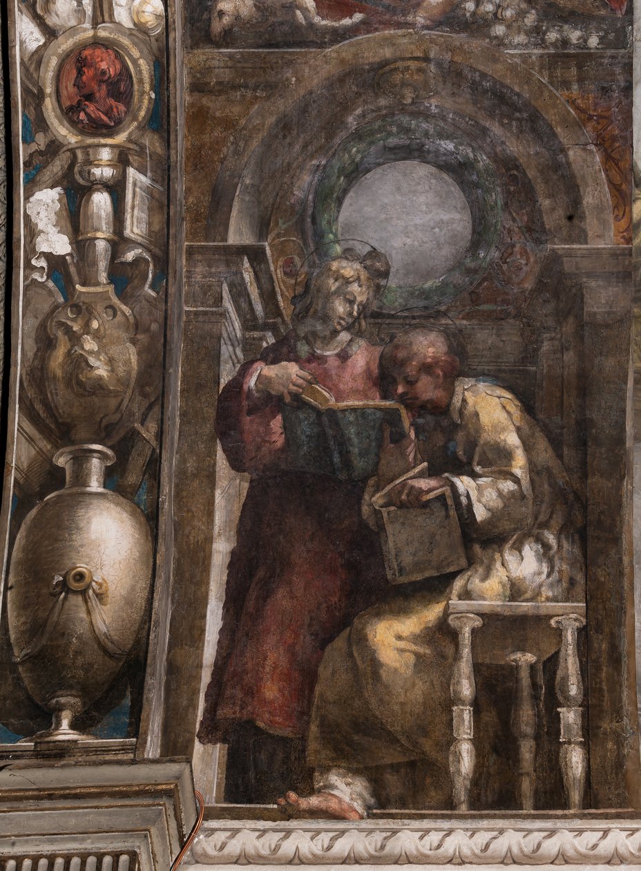 St Stephen og St Lawrence, ca. 1523 (fresco) av Parmigianino