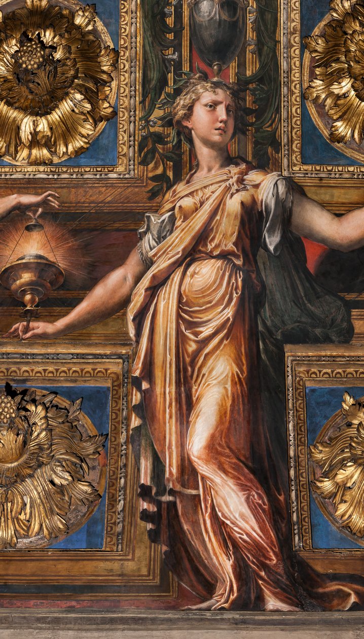 De tre vise jomfruer og tre tåpelige jomfruer av Parmigianino