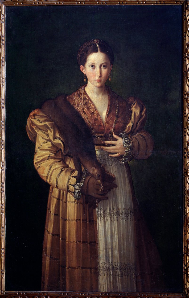 Antea Representasjon av Sthenebees kone til kong Proetos, hun forelsker seg i Bellerophon (Portrett av Stheneboea eller Stheneboia, konsort av Proteus) - Maleri av Girolamo Francesco Maria Mazzola dit Parmigianino eller Parmesan (1503-1540) 15530 Mus av Parmigianino