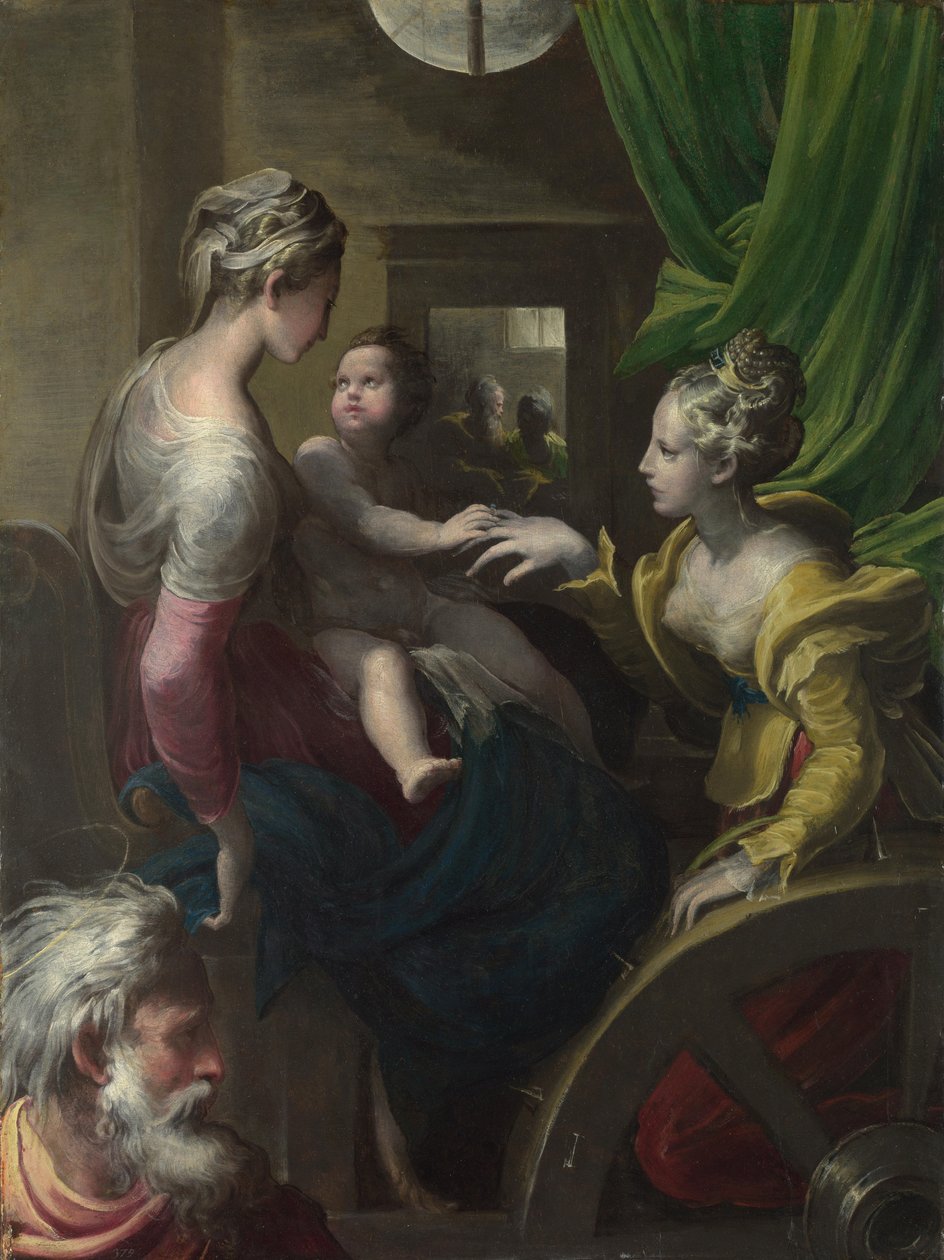 ""The Mystical Marriage of Saint Catherine of Siena"" Maleri av Francesco Mazzola Il Parmigianino dit Le Parmesan (1503-1540) 1527-1531 London National Gallery av Parmigianino