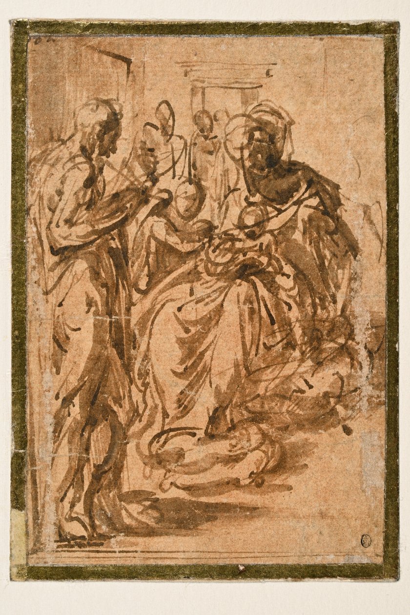 Studie for "Madonna of the long neck" av Parmigianino