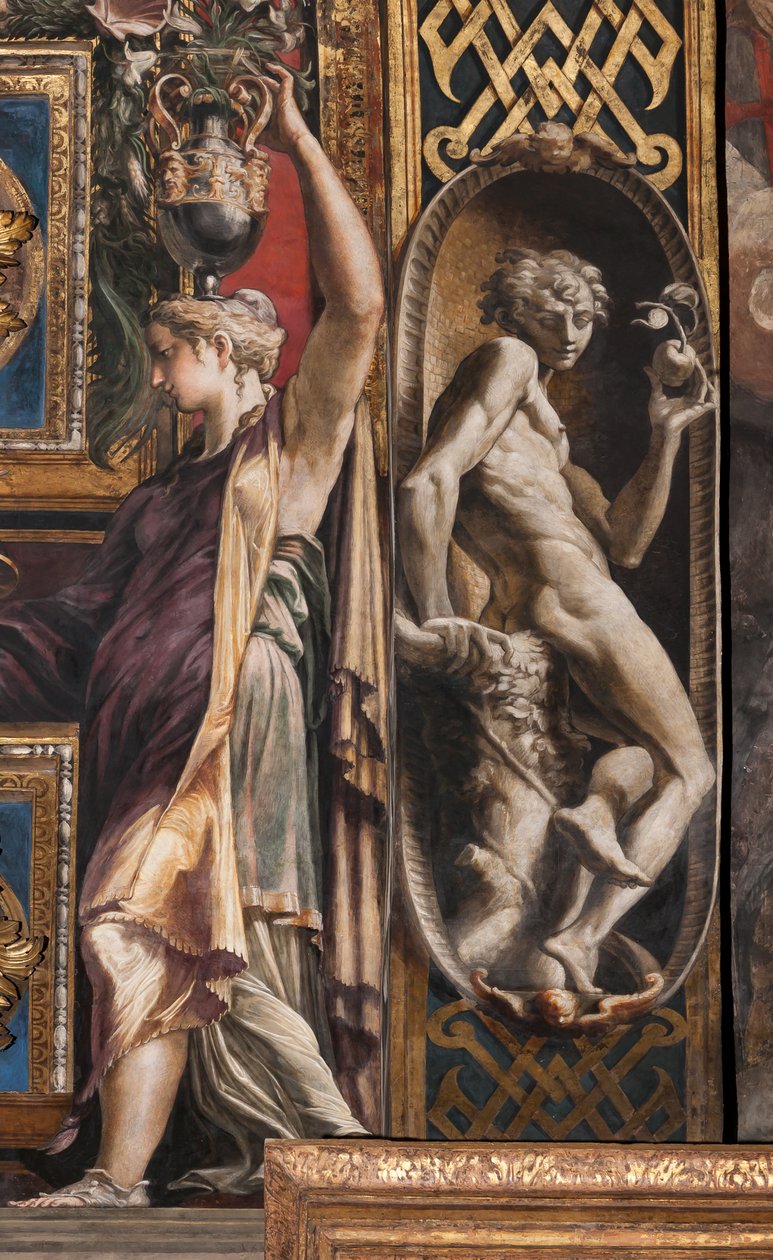 De tre vise jomfruer og tre tåpelige jomfruer av Parmigianino