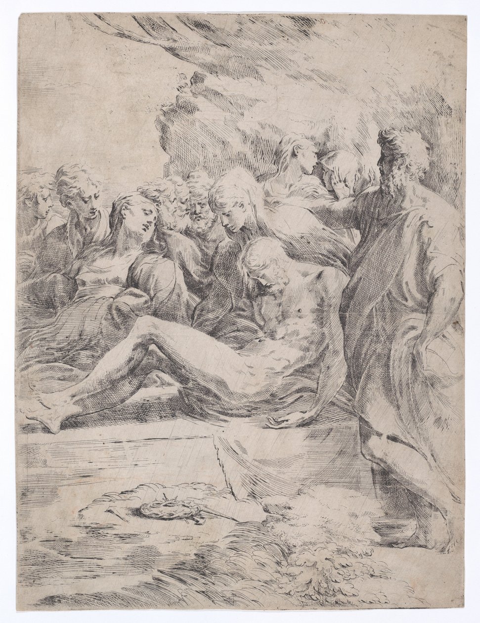 Gravsted mot venstre, 1529-1530., 1529-1530. av Parmigianino