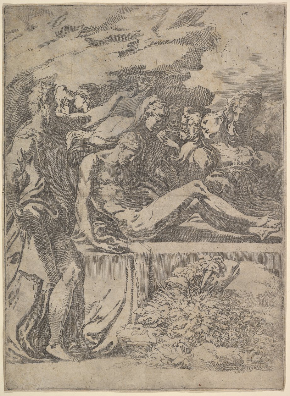 Gravlegging, ca. 1527-30. av Parmigianino
