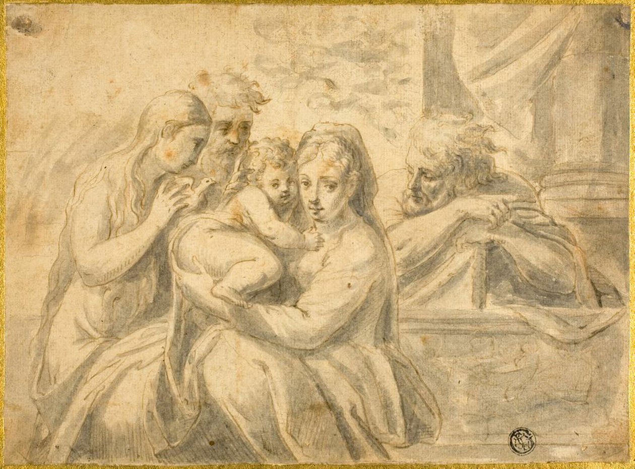 Hellig familie med Maria Magdalena og den hellige mann av Parmigianino