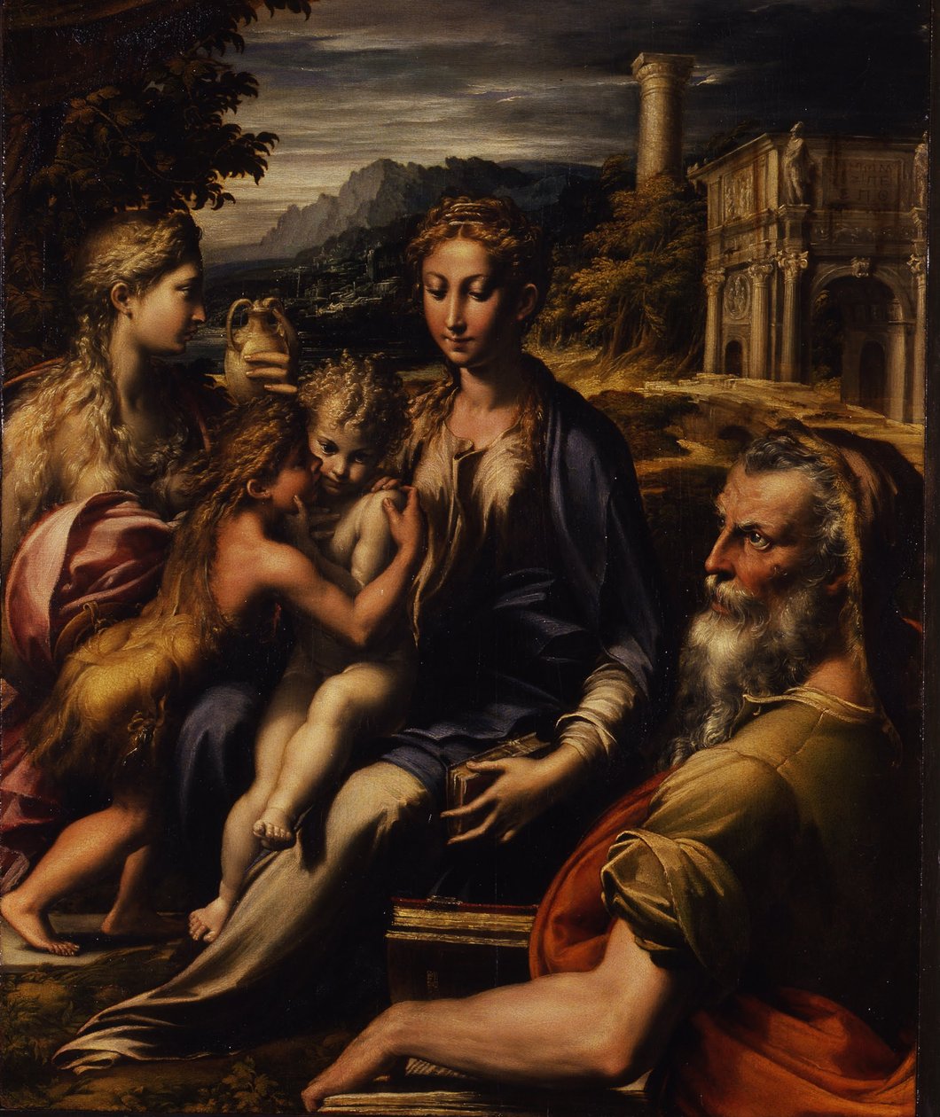 Madonna og barn med den hellige Madonna di San Zaccaria, ca. 1535 av Parmigianino
