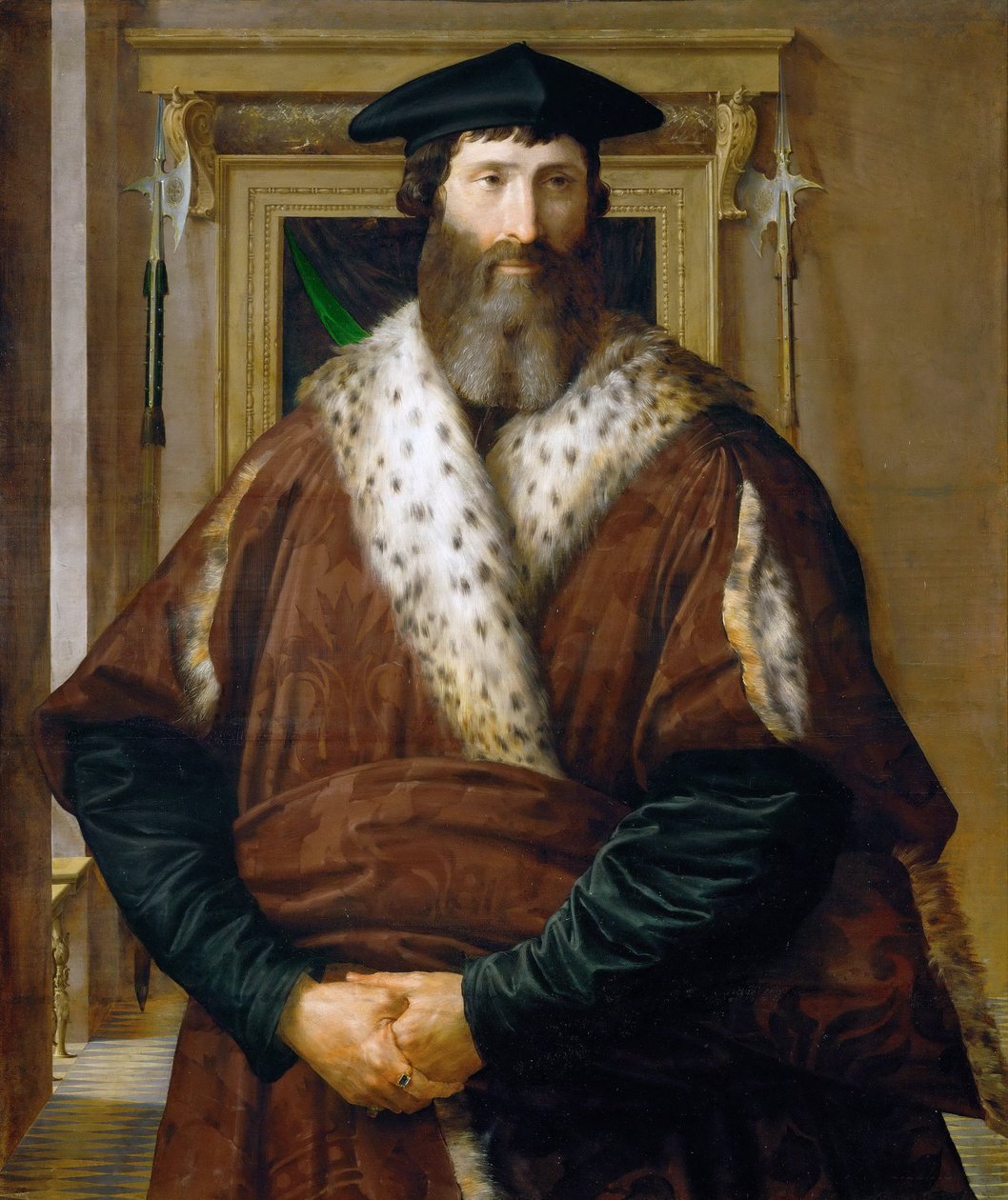 Portrett av en mann Malatesta Baglione, ca. 1535 av Parmigianino