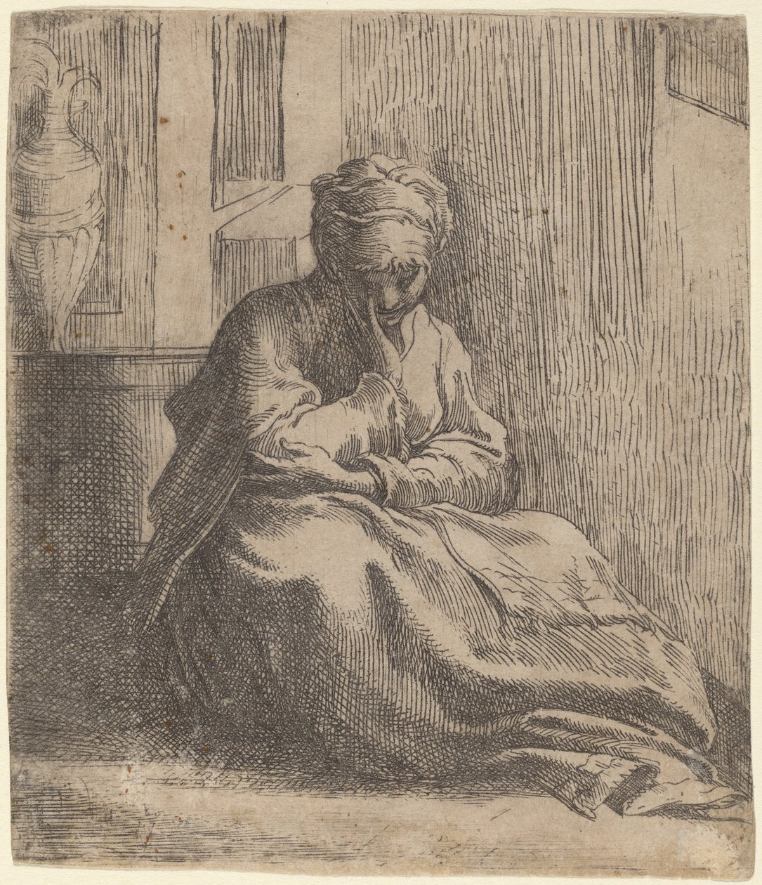 Saint Thais av Parmigianino