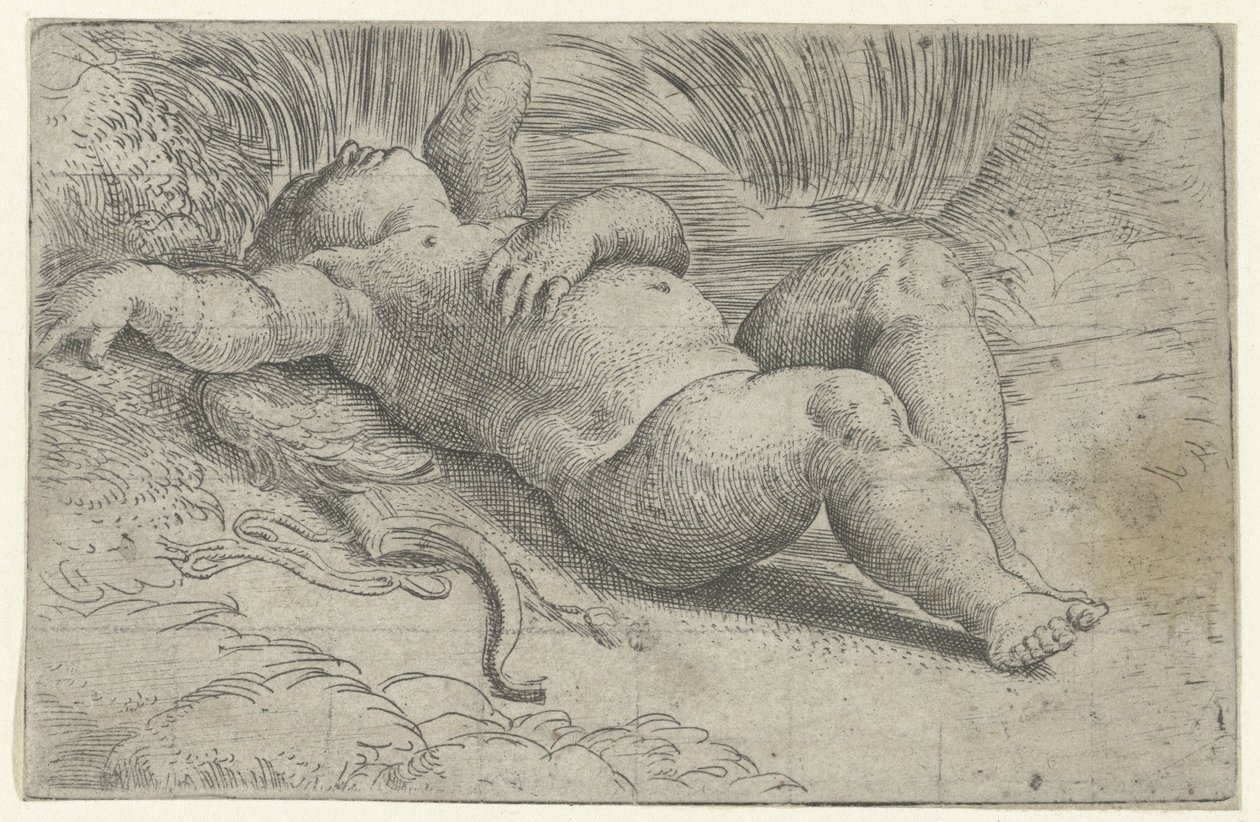Sovende Amor av Parmigianino