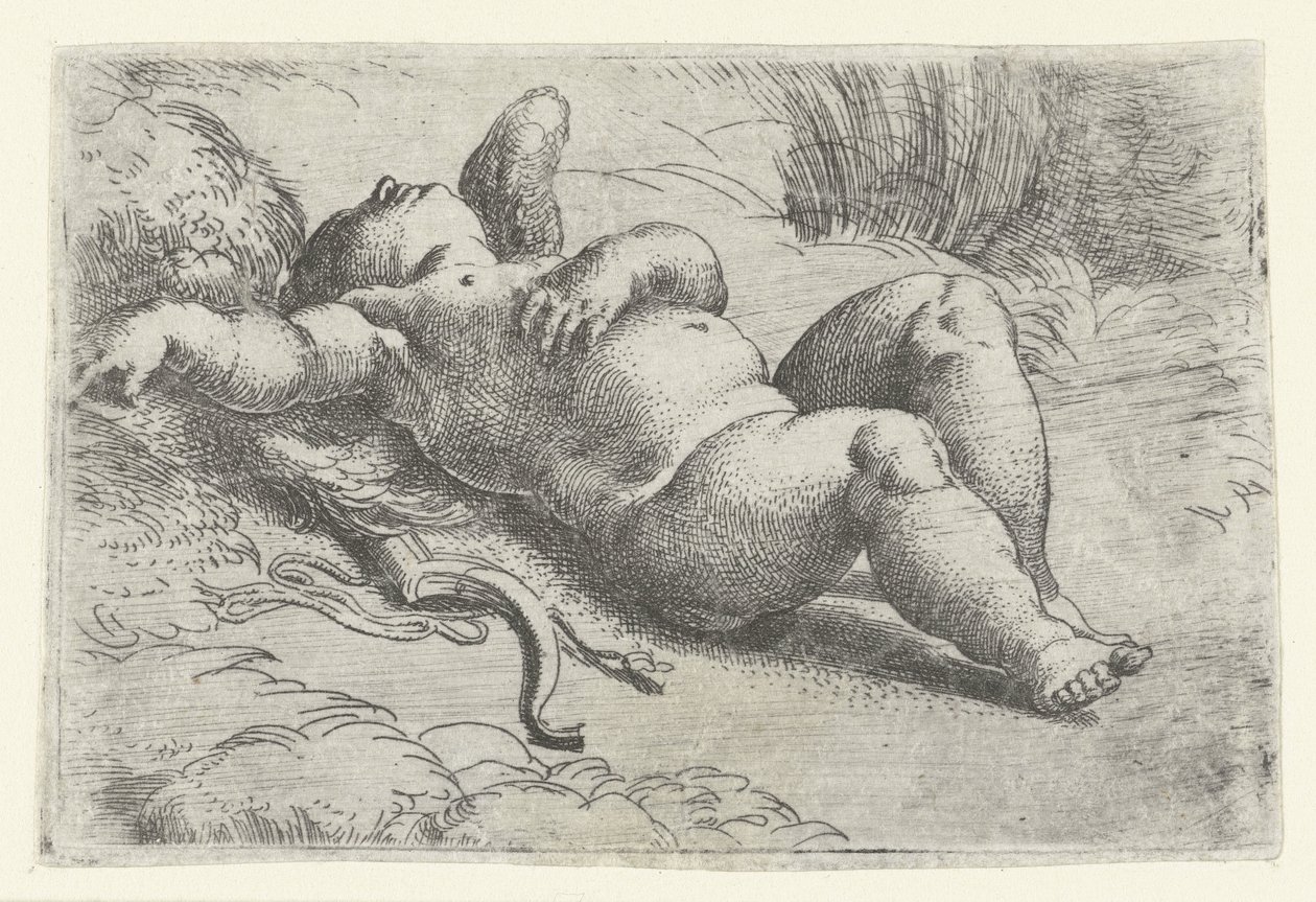 sovende amor av Parmigianino
