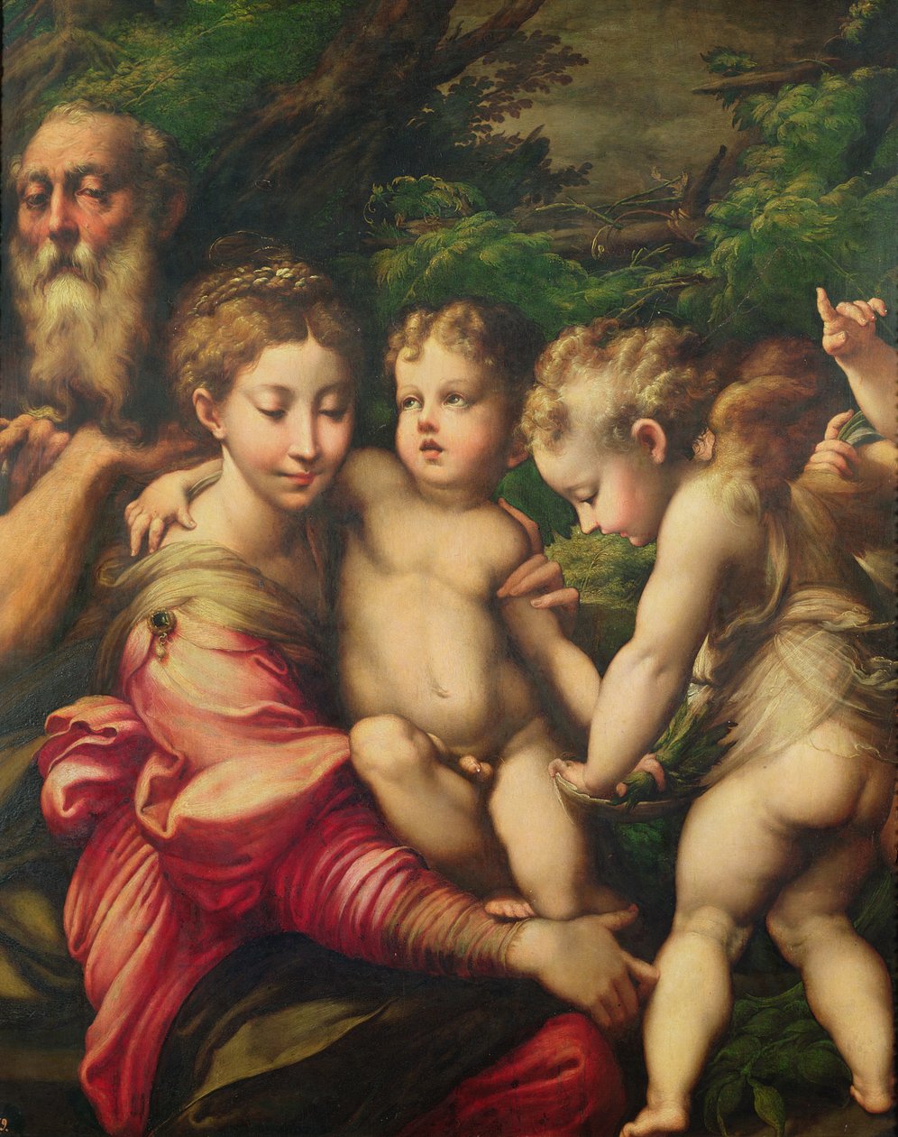 Den hellige familie (hvil på flukten til Egypt) 1524 av Parmigianino