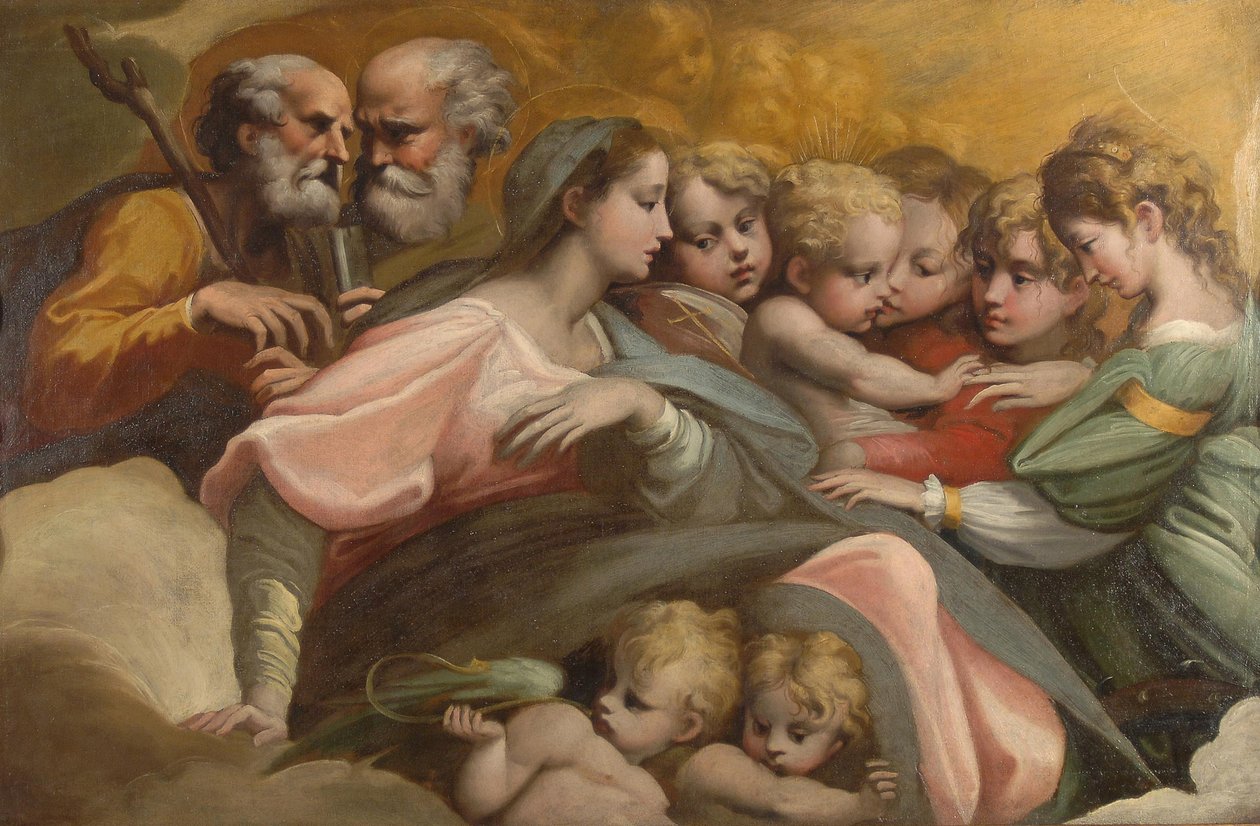 Det mystiske ekteskapet til Saint Catherine, ca 1524 av Parmigianino