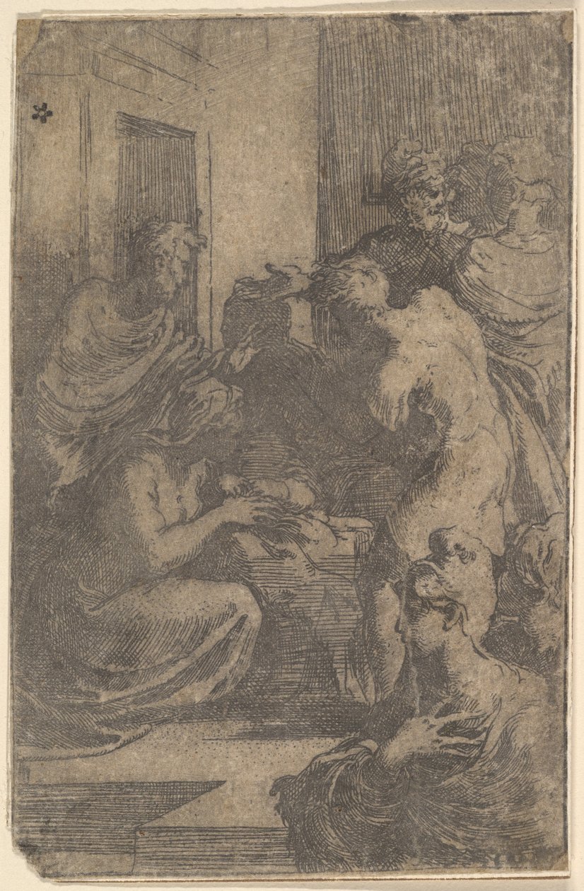 Fødselen, ca. 1527-30. av Parmigianino