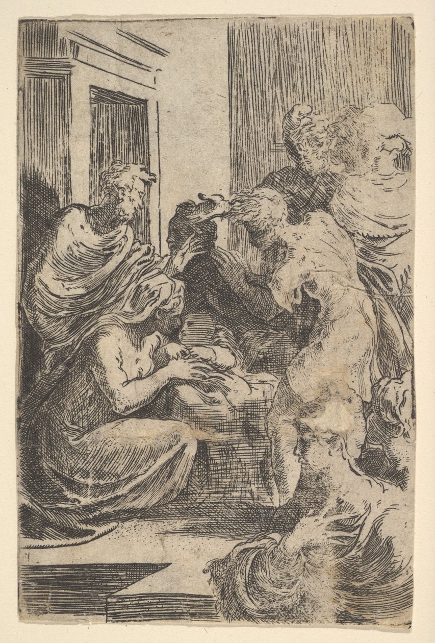 Fødselen, tidlig på 1500-tallet. av Parmigianino