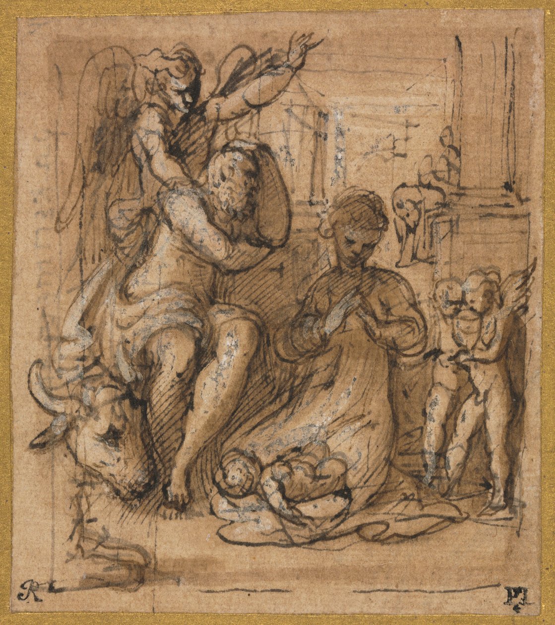 Fødselen med drømmen om Josef av Parmigianino