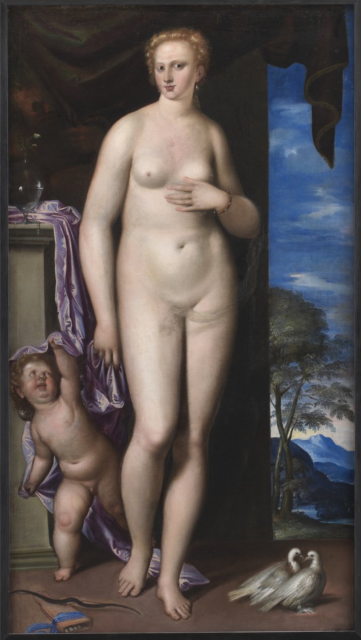 Venus og Amor av Parrasio Micheli