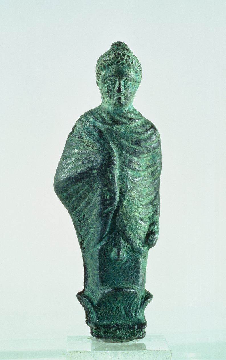 Shami kvinnelig figur, gjenvunnet fra det ødelagte tempelet i byen Nehavand (kjent som Laodicea), Iran (bronse) av Parthian School