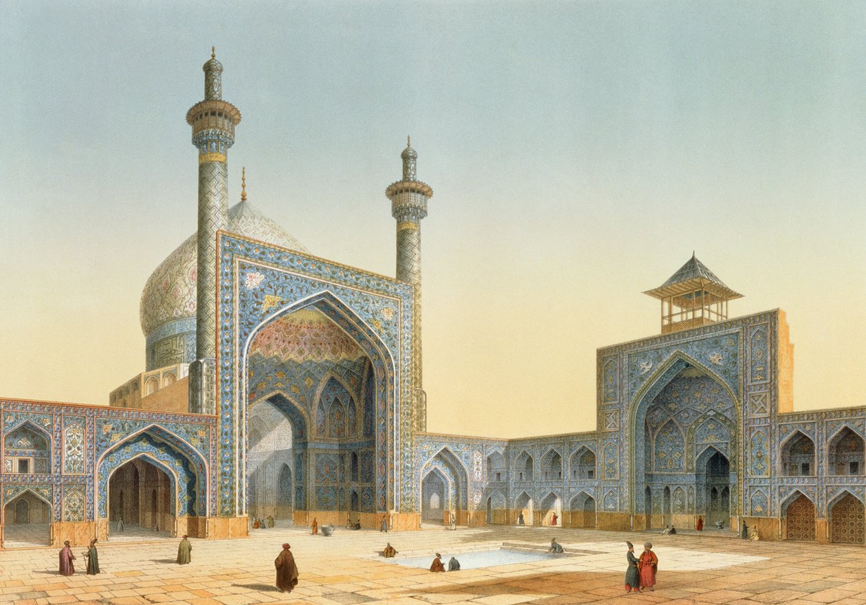 Utsikt over gårdsplassen til Mesdjid-i-Shah, Isfahan, fra 