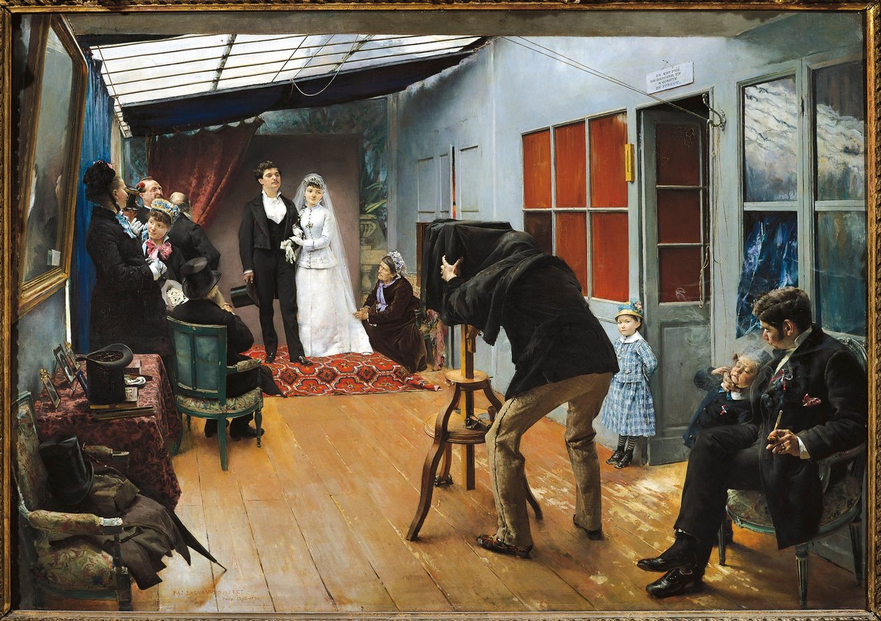 Bryllup hos fotografen av Pascal Adolphe Jean Dagnan Bouveret