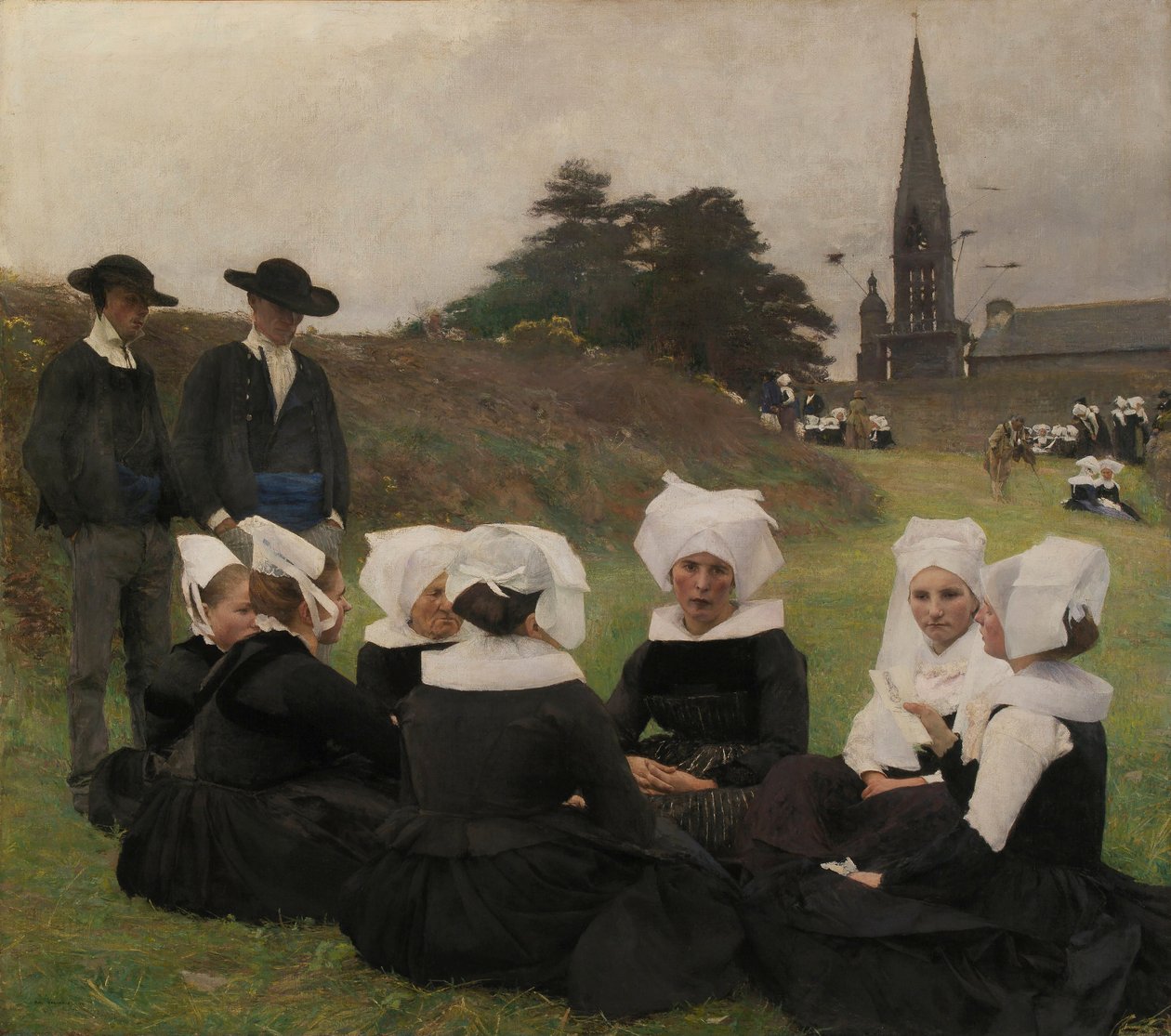 De bretonske kvinnene ved Pardon, 1887. av Pascal Adolphe Jean Dagnan Bouveret