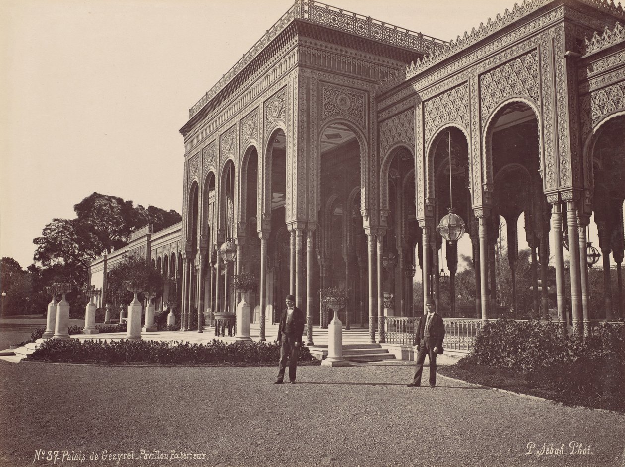 Gézyret-palasset, utvendig paviljong, 1870-tallet. av Pascal Sébah