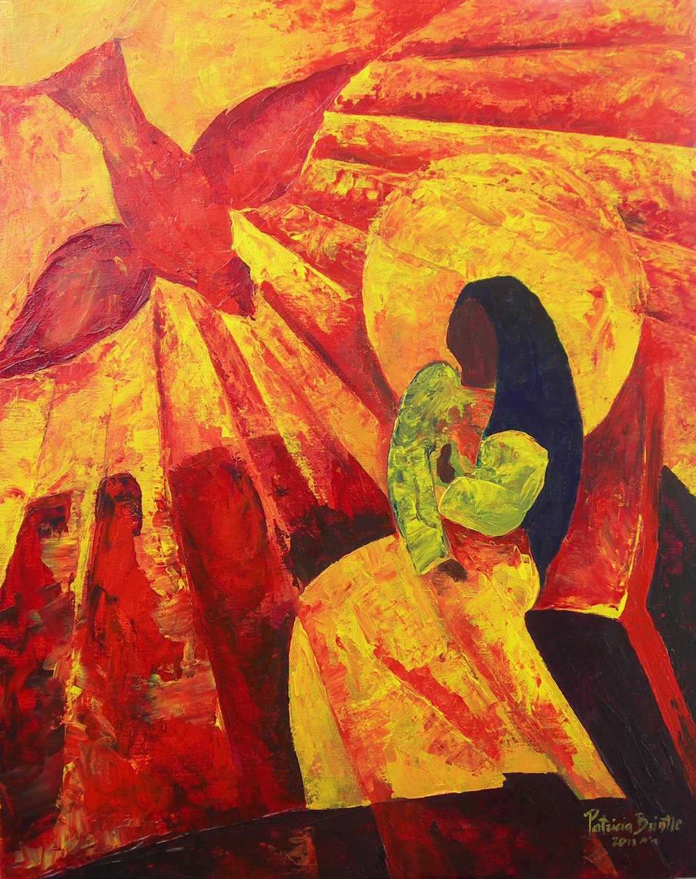 Annunciation, 2011 (akryl på lerret) av Patricia Brintle