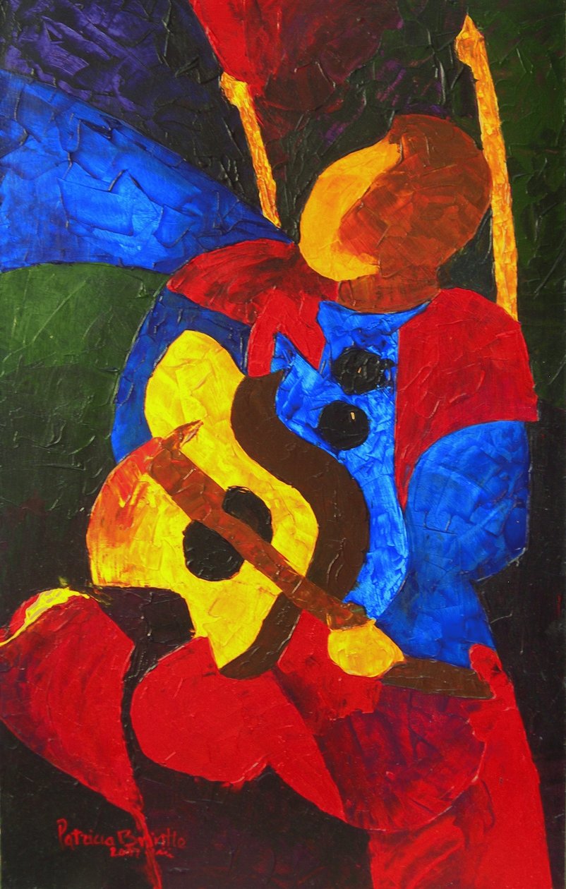 Juan, 2008 (akryl på masonitt) av Patricia Brintle