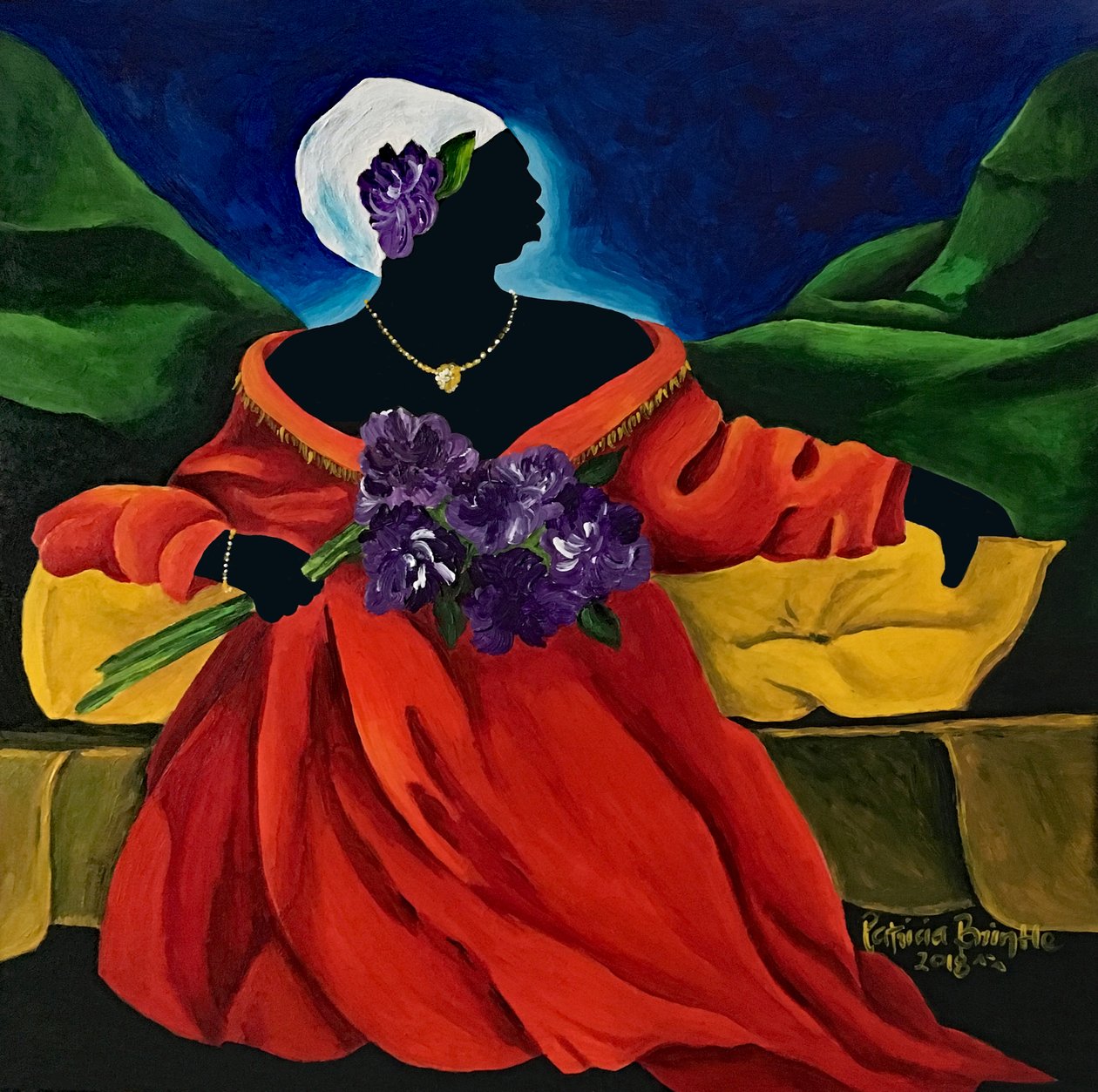 Lydia, 2018 (akryl på tre) av Patricia Brintle