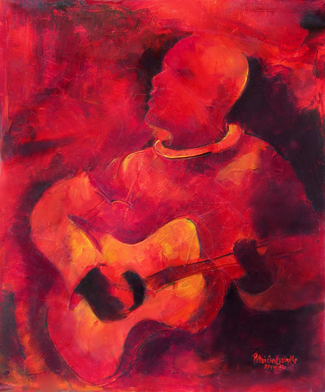 Musical Ambiance, 2009, (akryl på lerret) av Patricia Brintle