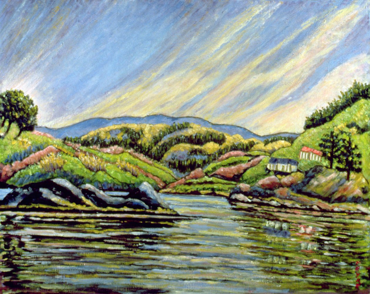 After the Rain, Badeck (olje på lin) av Patricia Contemporary Artist Eyre