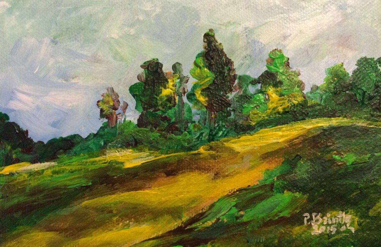 Furcy morning, 2015 (akryl på lerret) av Patricia Brintle