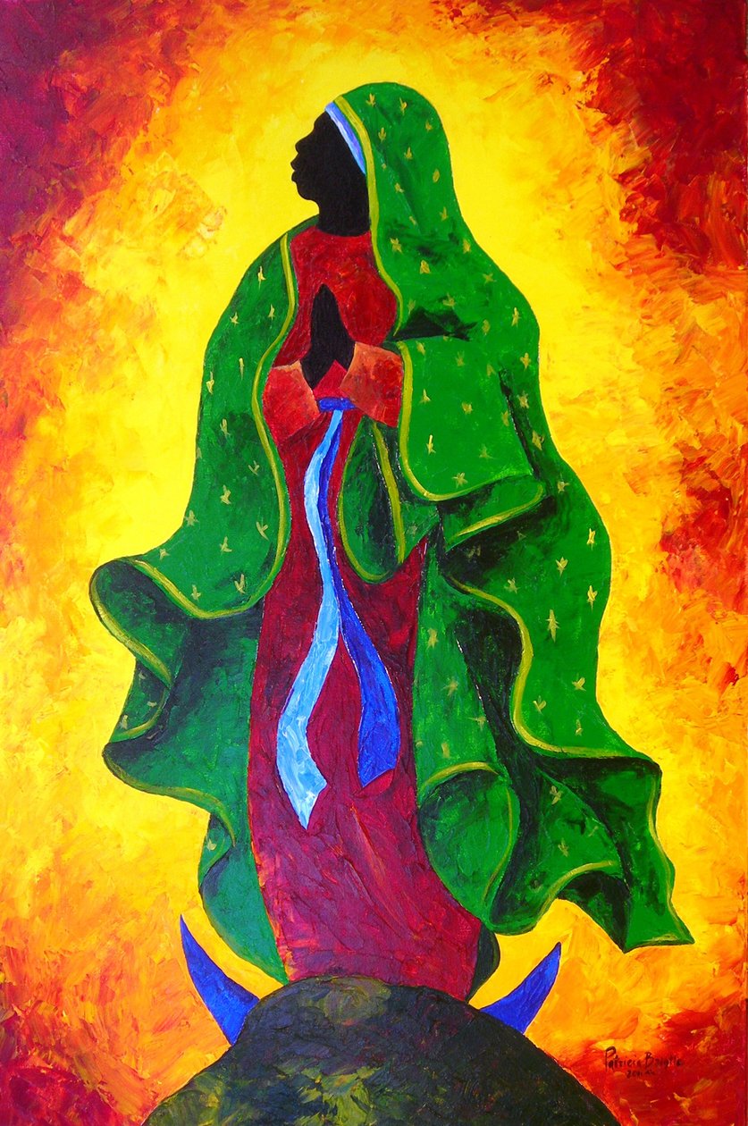 Our Lady of Guadalupe - Our Hope, 2011 (akryl på lerret) av Patricia Brintle