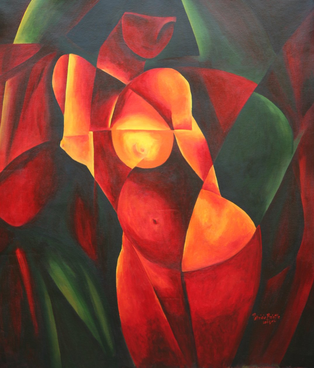 Rideau Vert, 2008 (akryl på lerret) av Patricia Brintle