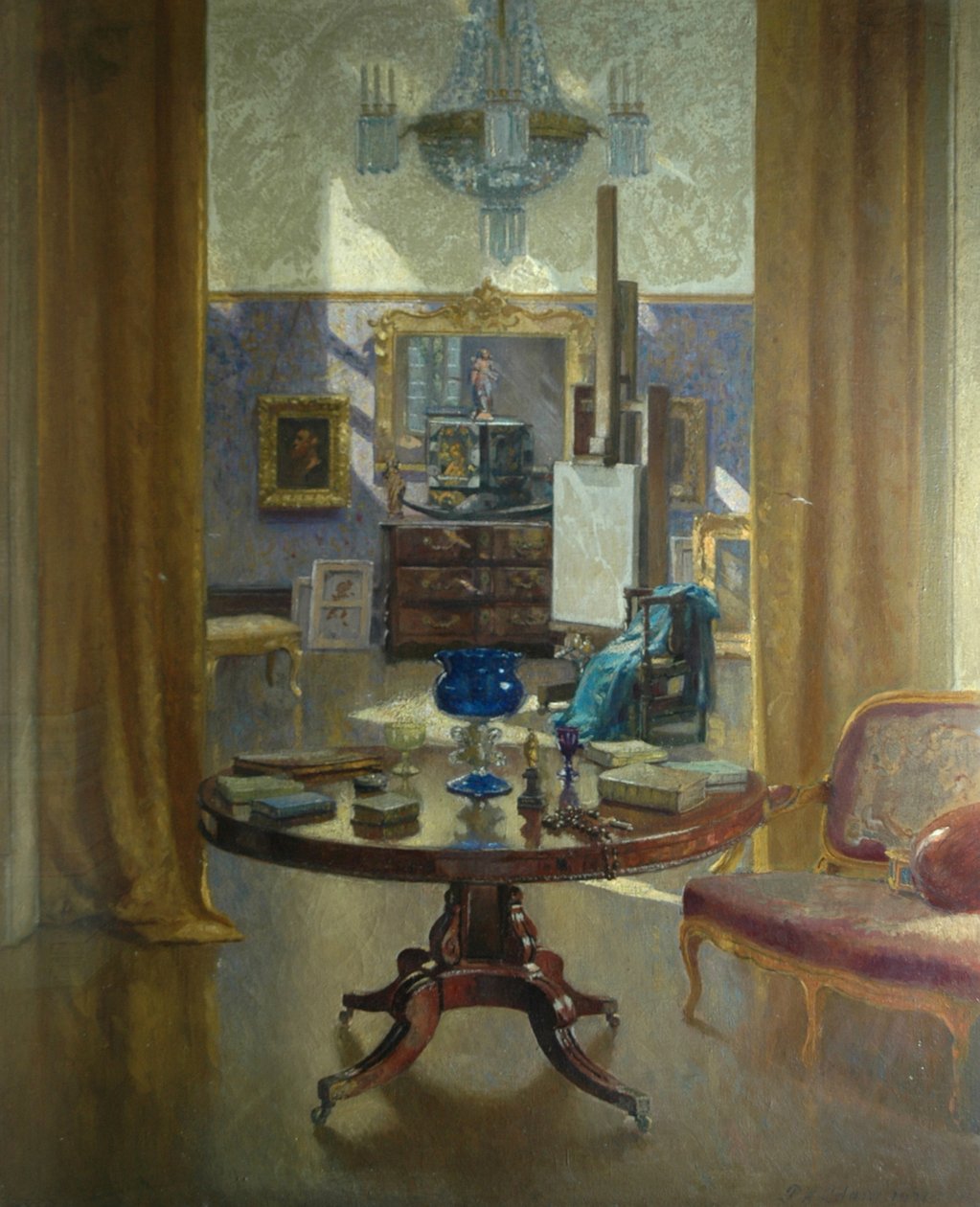 Kunstnerens studio, 1921 av Patrick William Adam