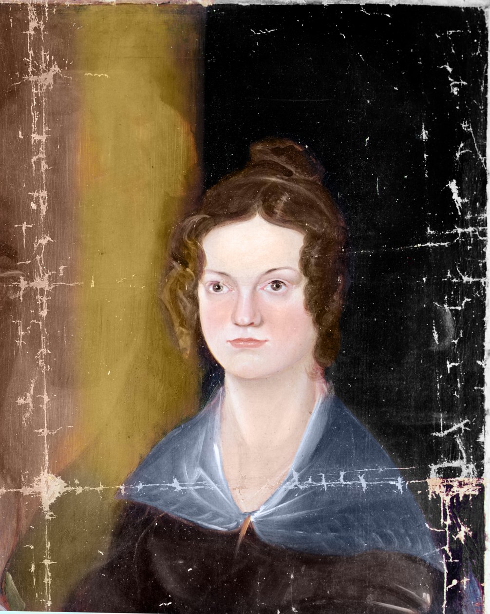 Portrett av Bronte-søstrene, detalj, ca. 1834 (olje på lerret) av Patrick Branwell Bronte