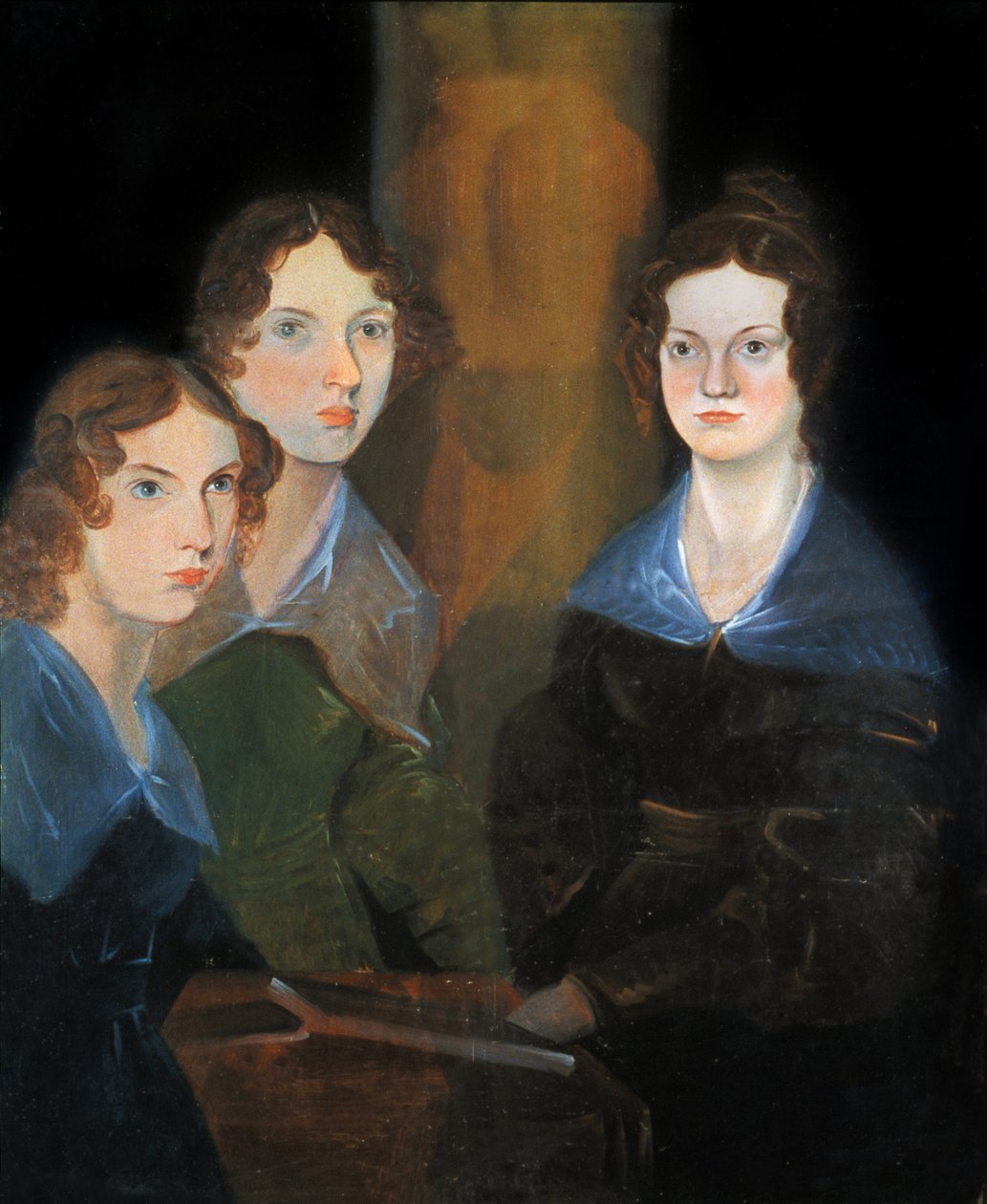 Portrett av de tre Bronte-søstrene: Charlotte Bronte av Patrick Branwell Bronte