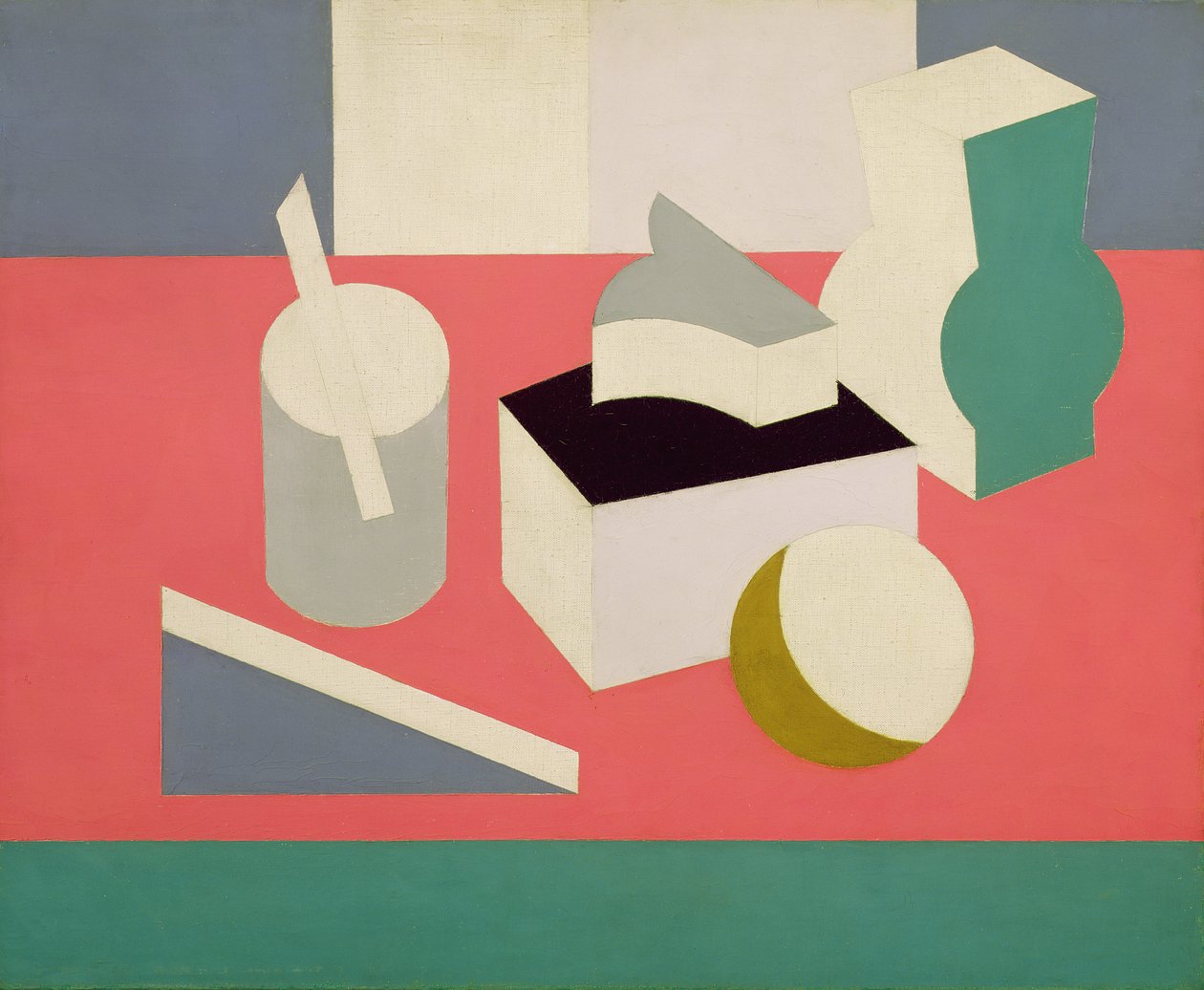 Peinture Nature Morte, 1919 (olje og blyant på lerret) av Patrick Henry Bruce