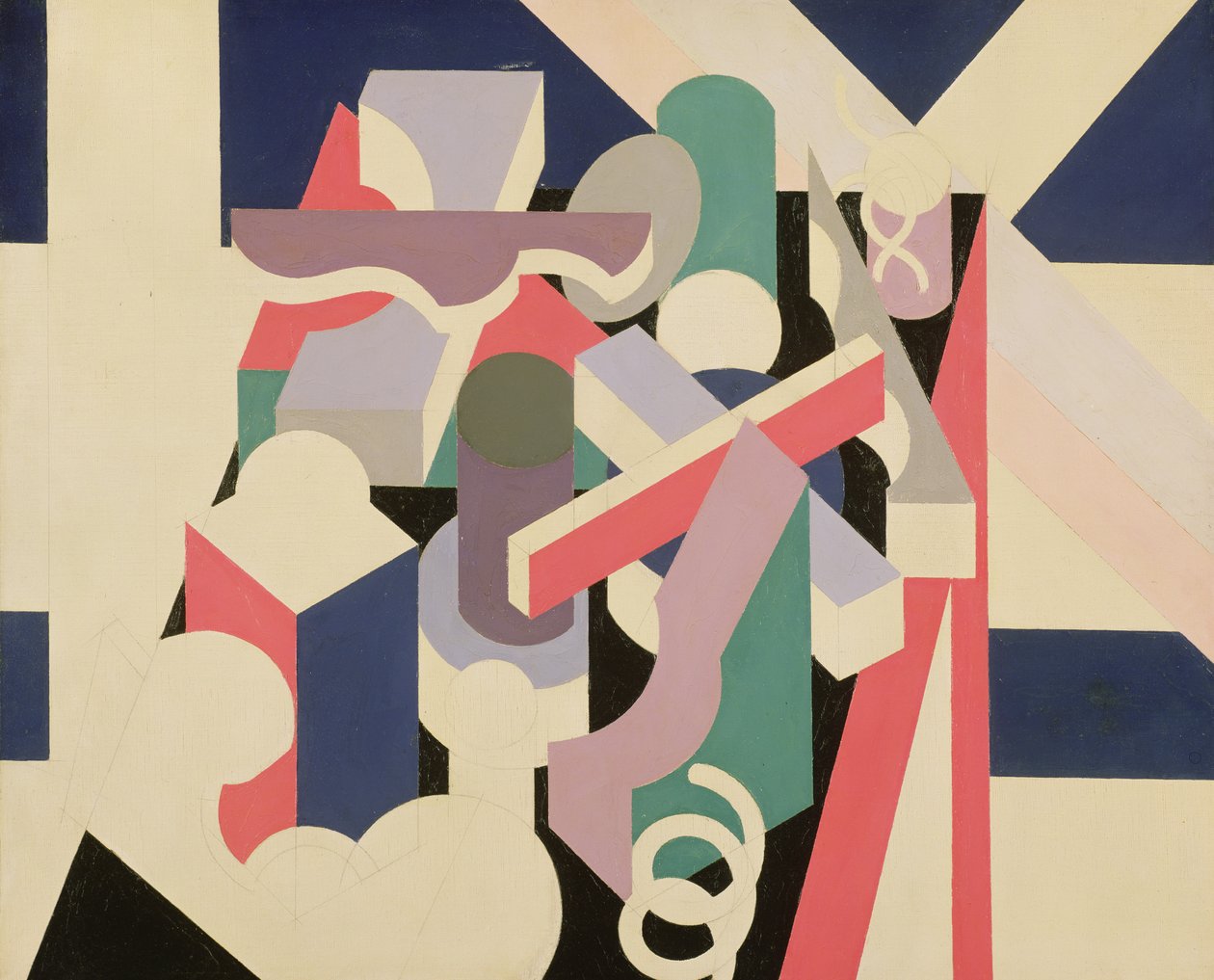 Peinture Nature Morte, 1923-24 (olje og blyant på lerret) av Patrick Henry Bruce