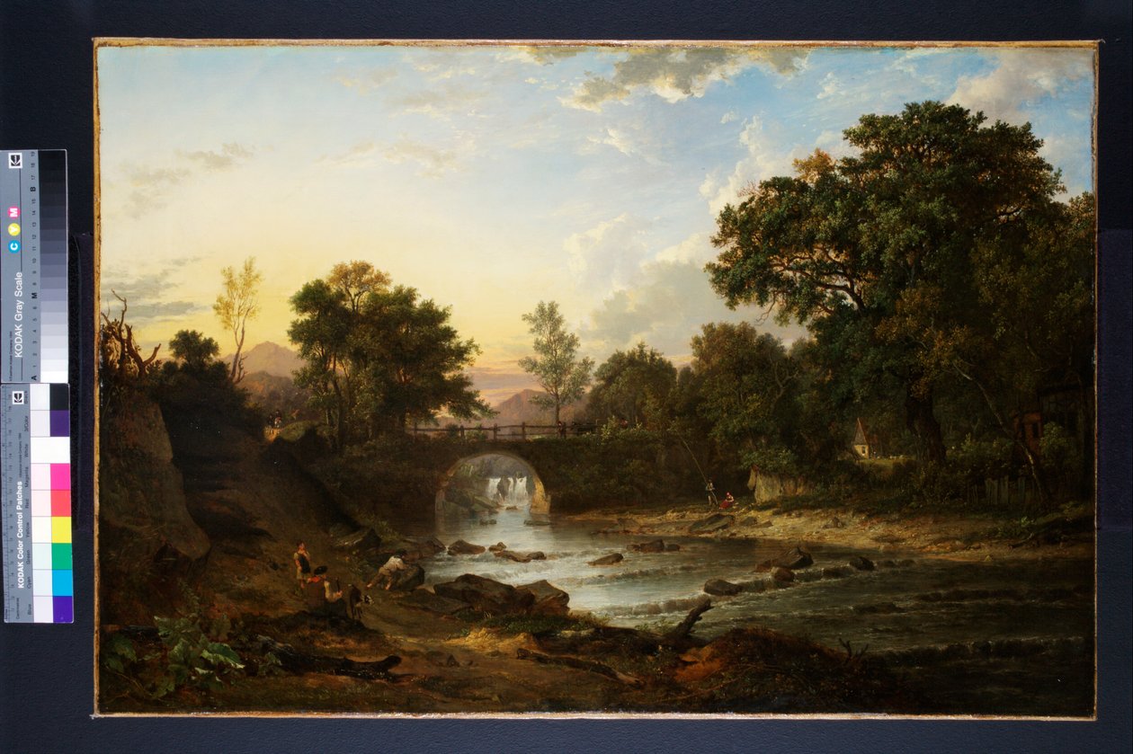 En utsikt over Douglas Bridge nær Inverary, Argyllshire, 1818 av Patrick Nasmyth