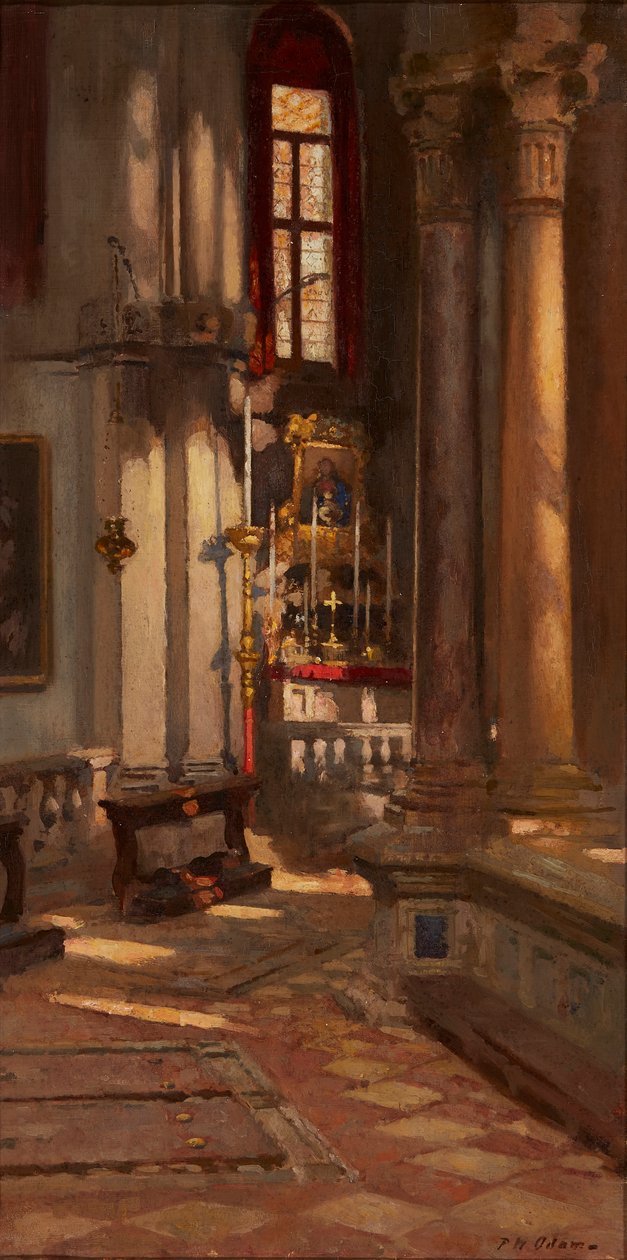 San Zaccaria, Venezia (olje på lerret) av Patrick William Adam
