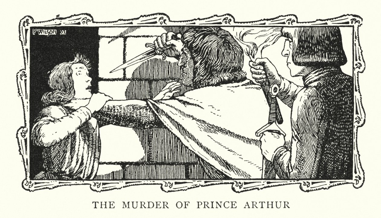 Mordet på prins Arthur (lito) av Patten (after) Wilson