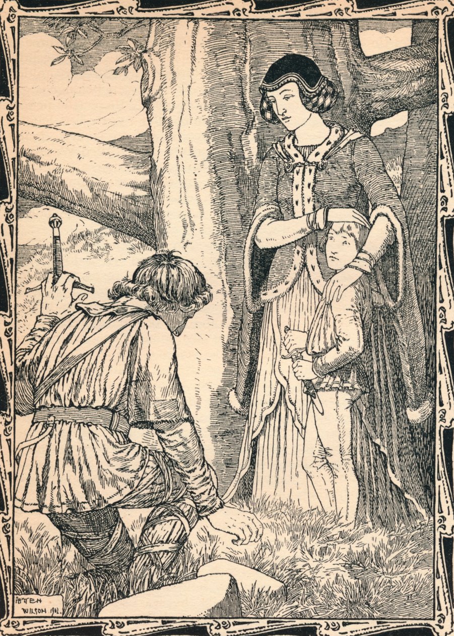 Margaret og røveren, 1902 av Patten Wilson