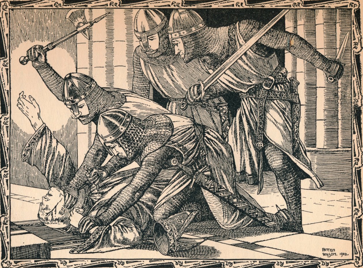 Mordet på Thomas A Becket, 1902 av Patten Wilson